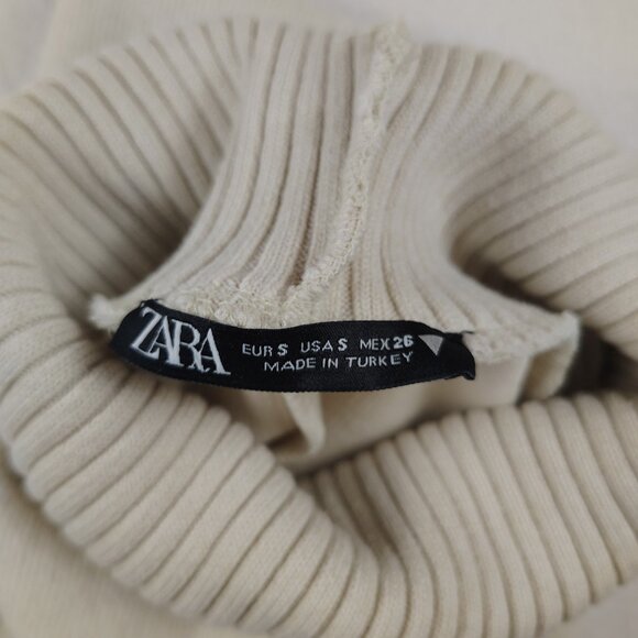 Zara Cropped Hooded Sweater Womens Small - Picture 3 of 8